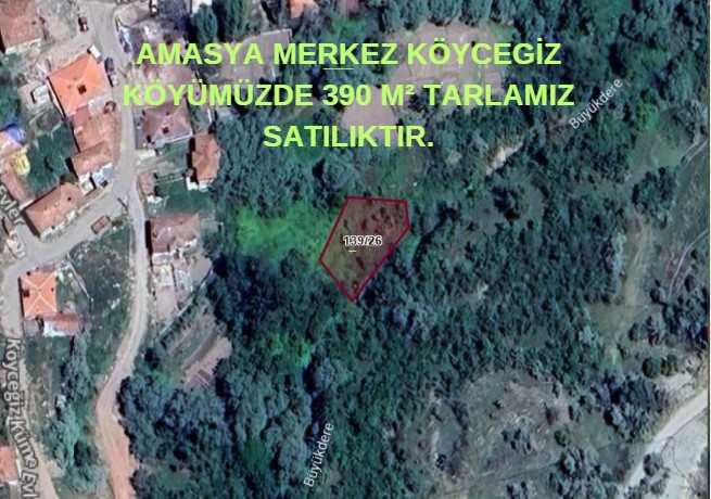AMASYA MERKEZ KÖYCEGİZ KÖYÜNDE 390 M² TARLA SATILIKTIR. - AMASYA MERKEZ fotoğraf 2